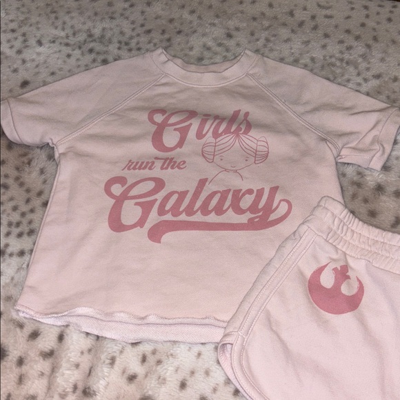 Star Wars toddler girls pink matching set - Picture 2 of 5